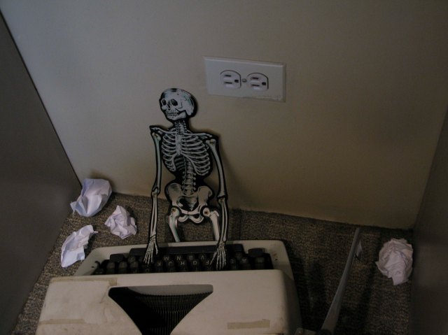 typewriter skeleton paper outlet ps web